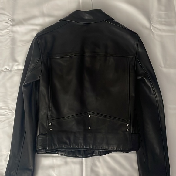 All Saints Luna leather biker jacket extra small - Picture 11 of 14